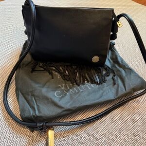 Vince Camuto Black Fringe Crossbody Bag